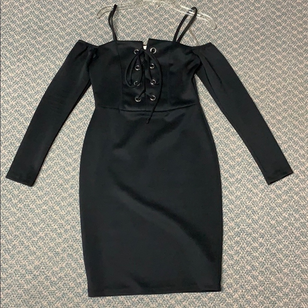 Charlotte Russe Black Long sleeve Dress